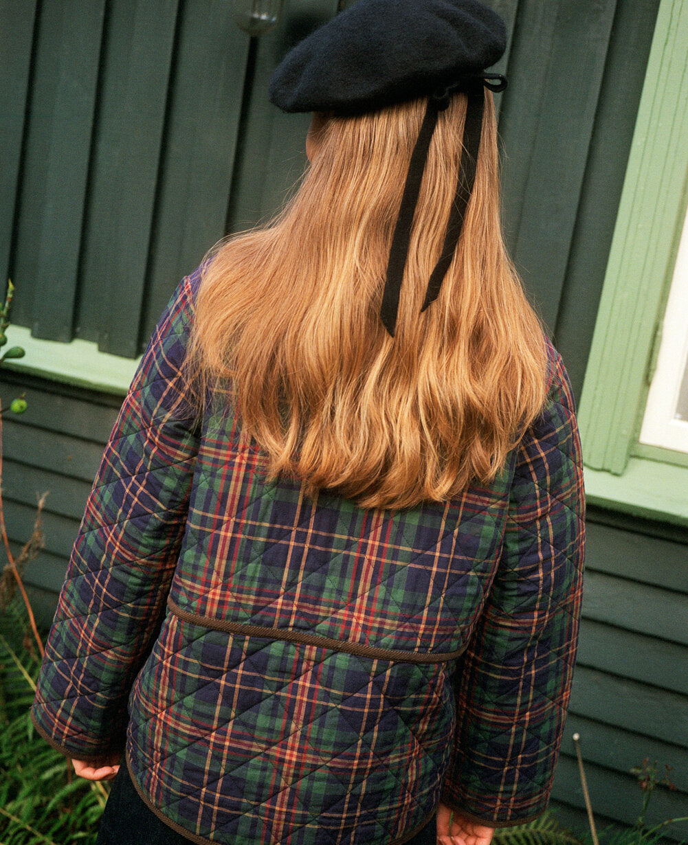 Adriane overgangsjakke - Green Checks